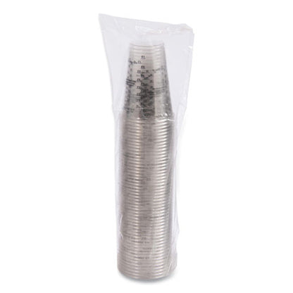 Pet Graduated Medical And Dental Cups, 10 Oz, Plastic, Clear, 50/bag, 20 Bags/carton
