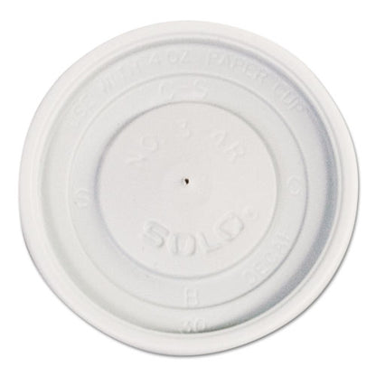 Polystyrene Vented Hot Cup Lids, Fits 4 Oz Hot Cups, Plastic, White, 100/pack, 10 Packs/carton
