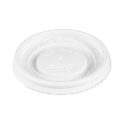 Polystyrene Vented Hot Cup Lids, Fits 4 Oz Hot Cups, Plastic, White, 100/pack, 10 Packs/carton