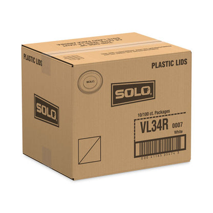 Polystyrene Vented Hot Cup Lids, Fits 4 Oz Hot Cups, Plastic, White, 100/pack, 10 Packs/carton