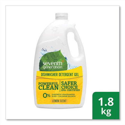 Natural Automatic Dishwasher Gel, Lemon, Jumbo 70 Oz Bottle, 6/carton