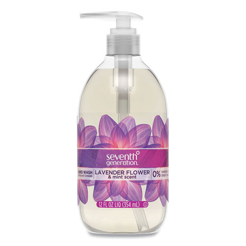 Natural Hand Wash, Lavender Flower And Mint Scent, 12 Oz, 8/carton