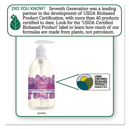 Natural Hand Wash, Lavender Flower And Mint Scent, 12 Oz, 8/carton
