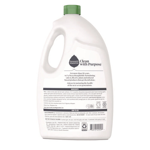 Natural Automatic Dishwasher Gel, Ultra Power Plus, Fresh Citrus, 65 Oz Bottle