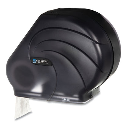 Oceans Reserva Jumbo Tissue Dispenser With Stub Roll, 16.75 X 5.5 X 12.25, Black Pearl