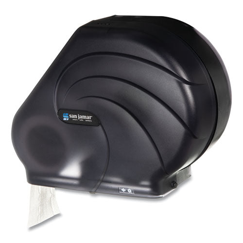 Oceans Reserva Jumbo Tissue Dispenser With Stub Roll, 16.75 X 5.5 X 12.25, Black Pearl