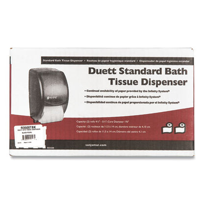 Duett Classic Standard Toilet Tissue Dispenser, 2 Roll, 7.5 X 7 X 12.75, Black Pearl