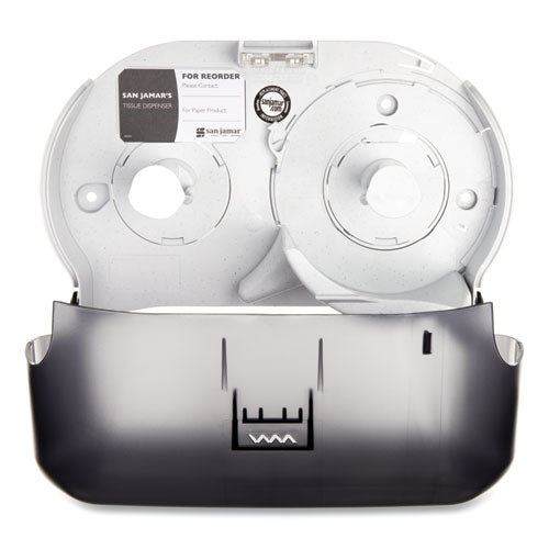 Versatwin Standard Bath Tissue Dispenser, Classic, 8 X 5.75 X 12.75, Transparent Black Pearl
