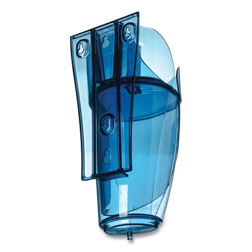 Saf-t-scoop And Guardian System For Ice Machines, 64 Oz To 86 Oz Ice Scoop, Transparent Blue