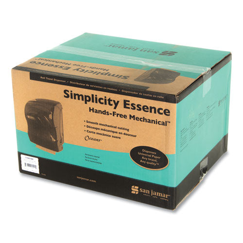 Simplicity Mechanical Roll Towel Dispenser, 12.38 X 9.5 X 14.63, Black Pearl