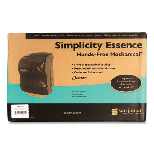 Simplicity Mechanical Roll Towel Dispenser, 12.38 X 9.5 X 14.63, Black Pearl