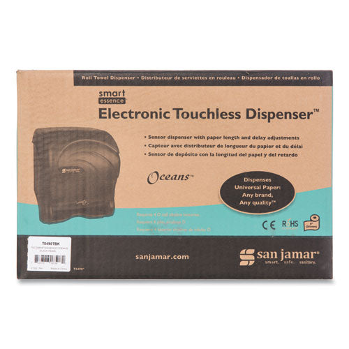 Oceans Smart Essence Electronic Roll Towel Dispenser, 11.88 X 9.1 X 14.4, Black