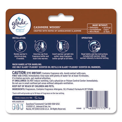 Plugin Scented Oil Refill, Cashmere Woods, 0.67 Oz, 5/pack