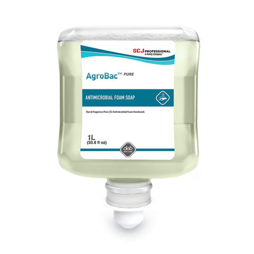 Agrobac Pure Foam Wash Manual Cartridge Refill, Unscented, 1 L, 6/carton