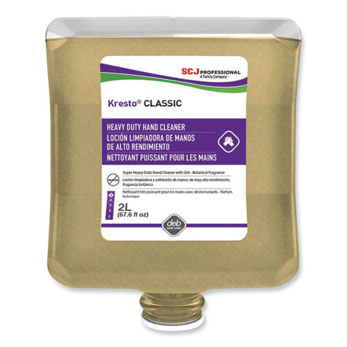 Kresto Classic Heavy Duty Hand Cleaner Manual Cartridge Refill, Fougere Scent, 2 L, 4/carton