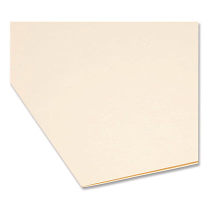 Top Tab File Folders With Inside Pocket, Straight Tabs, Letter Size, Manila, 50/box
