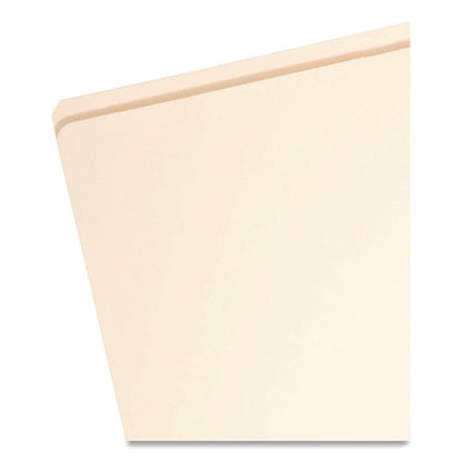 Top Tab File Folders With Inside Pocket, Straight Tabs, Letter Size, Manila, 50/box