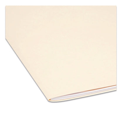 Top Tab File Folders With Inside Pocket, Straight Tabs, Letter Size, Manila, 50/box