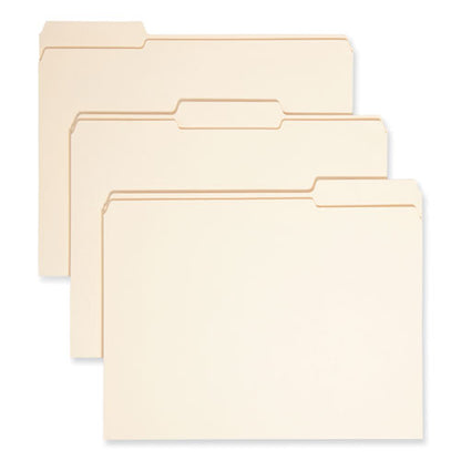 Expandable Heavyweight File Folders, 1/3-cut Tabs: Assorted, Letter Size, 1.5" Expansion, Manila, 50/box