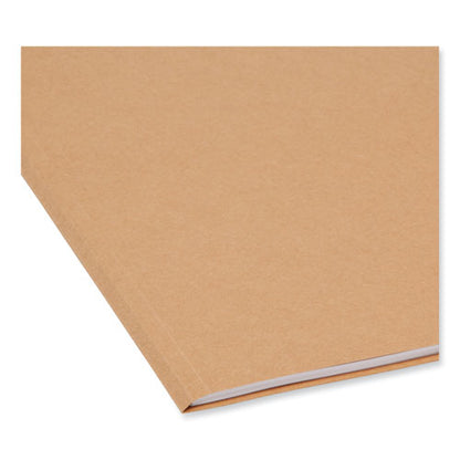 Heavyweight Kraft File Folder, Straight Tabs, Letter Size, 0.75" Expansion, 11-pt Kraft, Brown, 100/box