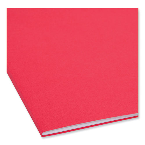 Top Tab Colored Fastener Folders, 0.75" Expansion, 2 Fasteners, Letter Size, Red Exterior, 50/box