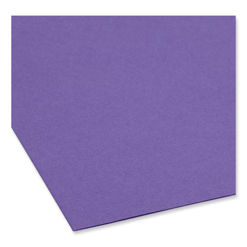 Top Tab Colored Fastener Folders, 0.75" Expansion, 2 Fasteners, Letter Size, Purple Exterior, 50/box