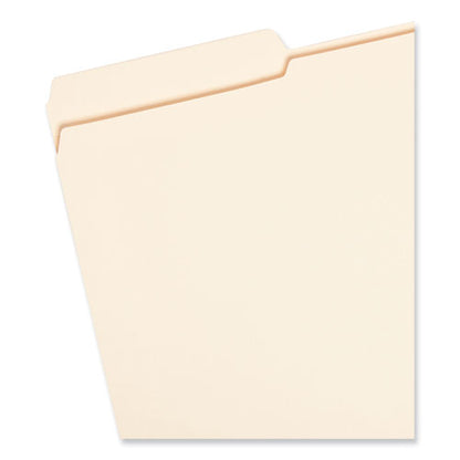 Reinforced Tab Manila File Folders, 1/3-cut Tabs: Assorted, Legal Size, 0.75" Expansion, 14-pt Manila, 100/box