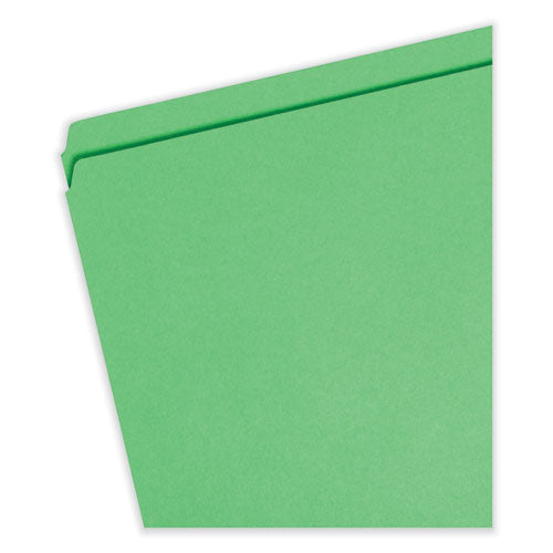 Reinforced Top Tab Colored File Folders, Straight Tabs, Legal Size, 0.75" Expansion, Green, 100/box