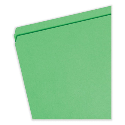 Reinforced Top Tab Colored File Folders, Straight Tabs, Legal Size, 0.75" Expansion, Green, 100/box