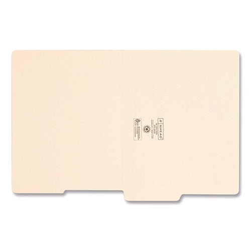 Heavyweight Manila End Tab Folders, 9" High Front, 1/2-cut Tabs: Bottom, Letter Size, 0.75" Expansion, Manila, 100/box