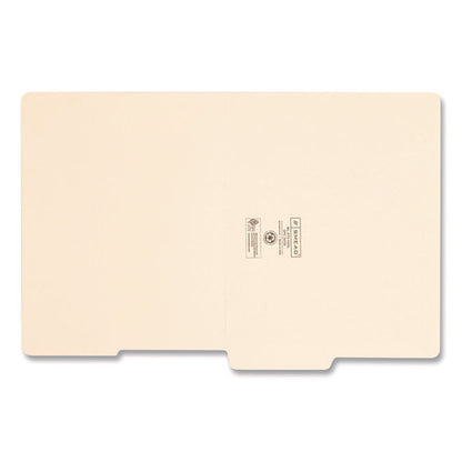 Heavyweight Manila End Tab Folders, 9" High Front, 1/2-cut Tabs: Bottom, Letter Size, 0.75" Expansion, Manila, 100/box