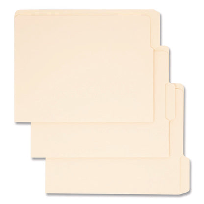 End Tab File Folder, 1/3-cut Tabs: Assorted, Letter Size, 0.75" Expansion, Manila, 100/box