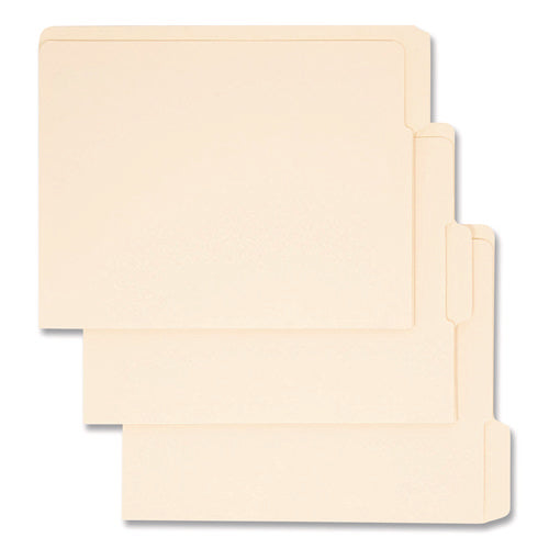 End Tab File Folder, 1/3-cut Tabs: Assorted, Letter Size, 0.75" Expansion, Manila, 100/box