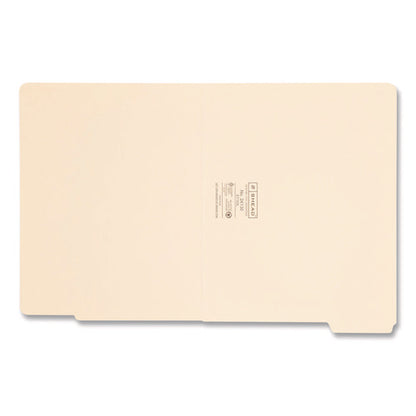 End Tab File Folder, 1/3-cut Tabs: Assorted, Letter Size, 0.75" Expansion, Manila, 100/box