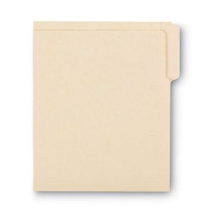 Heavyweight Manila End Tab Folders, 9" High Front, 1/3-cut Tabs: Assorted, Letter, 0.75" Expansion, Manila, 100/box