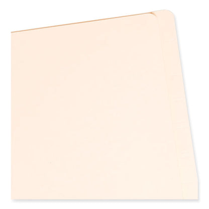 Manila End Tab Classification Folders, 2" Expansion, 1 Divider, 4 Fasteners, Letter Size, Manila Exterior, 10/box