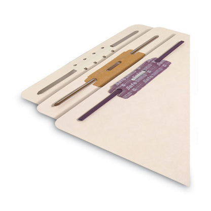 Fastener File Backs, 1 Fastener, 2" Capacity, Letter Size, Manila, 100/box