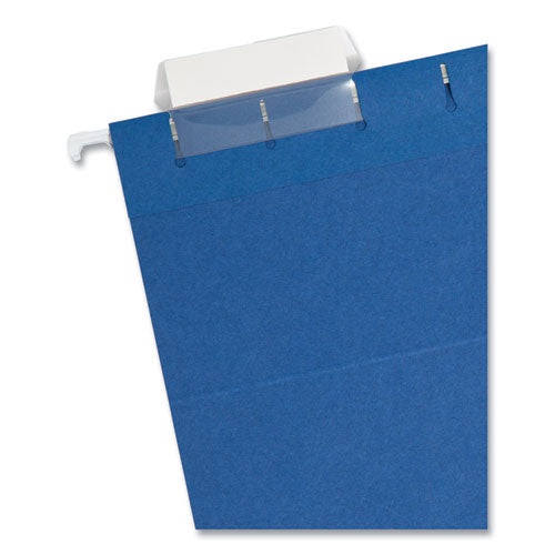 Colored Hanging File Folders With 1/5 Cut Tabs, Letter Size, 1/5-cut Tabs, Navy, 25/box