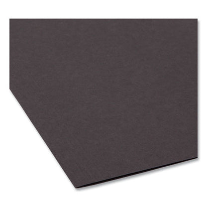 Colored Hanging File Folders With 1/5 Cut Tabs, Letter Size, 1/5-cut Tabs, Black, 25/box