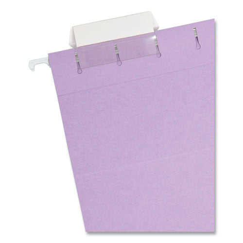 Colored Hanging File Folders With 1/5 Cut Tabs, Letter Size, 1/5-cut Tabs, Lavender, 25/box