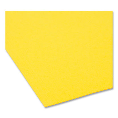 Colored Hanging File Folders With 1/5 Cut Tabs, Letter Size, 1/5-cut Tabs, Yellow, 25/box