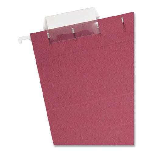 Colored Hanging File Folders With 1/5 Cut Tabs, Letter Size, 1/5-cut Tabs, Maroon, 25/box