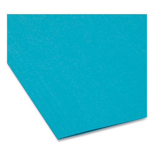 Colored Hanging File Folders With 1/5 Cut Tabs, Letter Size, 1/5-cut Tabs, Teal, 25/box