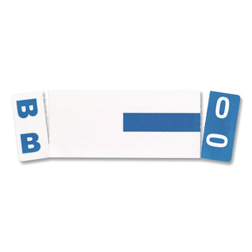 Alphaz Color-coded First Letter Combo Alpha Labels, B/o, 1.16 X 3.63, Dark Blue/white, 5/sheet, 20 Sheets/pack