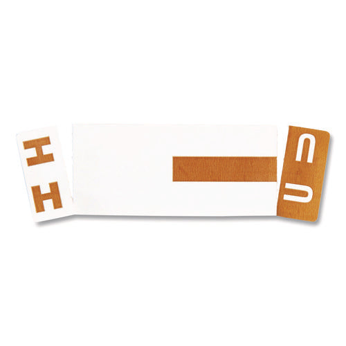 Alphaz Color-coded First Letter Combo Alpha Labels, H/u, 1.16 X 3.63, Dark Brown/white, 5/sheet, 20 Sheets/pack