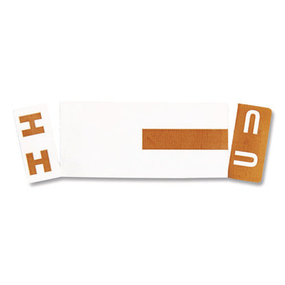 Alphaz Color-coded First Letter Combo Alpha Labels, H/u, 1.16 X 3.63, Dark Brown/white, 5/sheet, 20 Sheets/pack