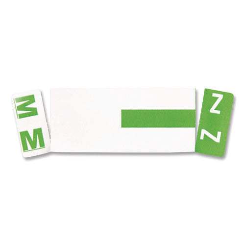 Alphaz Color-coded First Letter Combo Alpha Labels, M/z, 1.16 X 3.63, Light Green/white, 5/sheet, 20 Sheets/pack