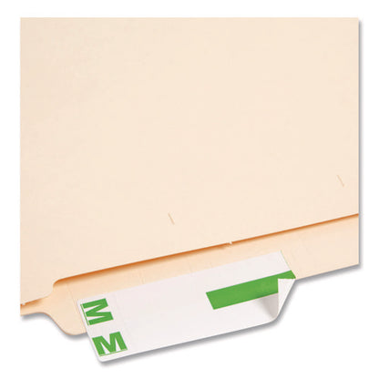 Alphaz Color-coded First Letter Combo Alpha Labels, M/z, 1.16 X 3.63, Light Green/white, 5/sheet, 20 Sheets/pack