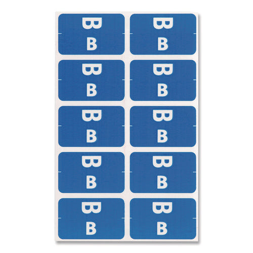 Alphaz Color-coded Second Letter Alphabetical Labels, B, 1 X 1.63, Dark Blue, 10/sheet, 10 Sheets/pack