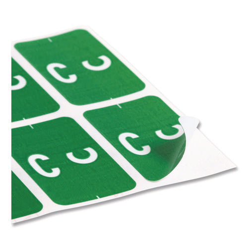 Alphaz Color-coded Second Letter Alphabetical Labels, C, 1 X 1.63, Dark Green, 10/sheet, 10 Sheets/pack